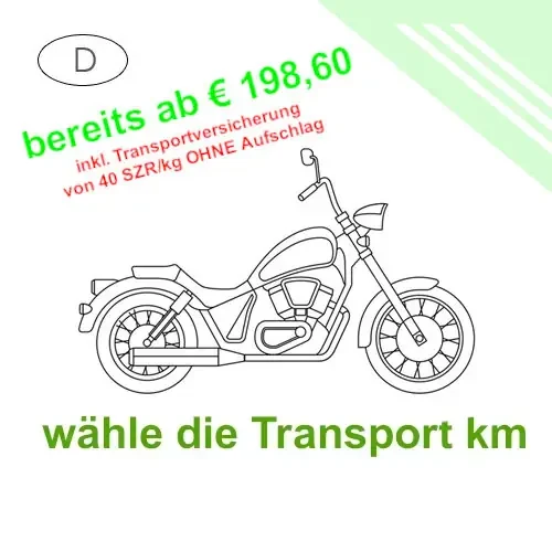 Motorradtransport bis 1200 cm³ o. 250 kg