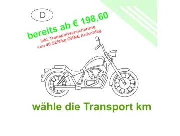 Motorradtransport bis 1200 cm³ o. 250 kg